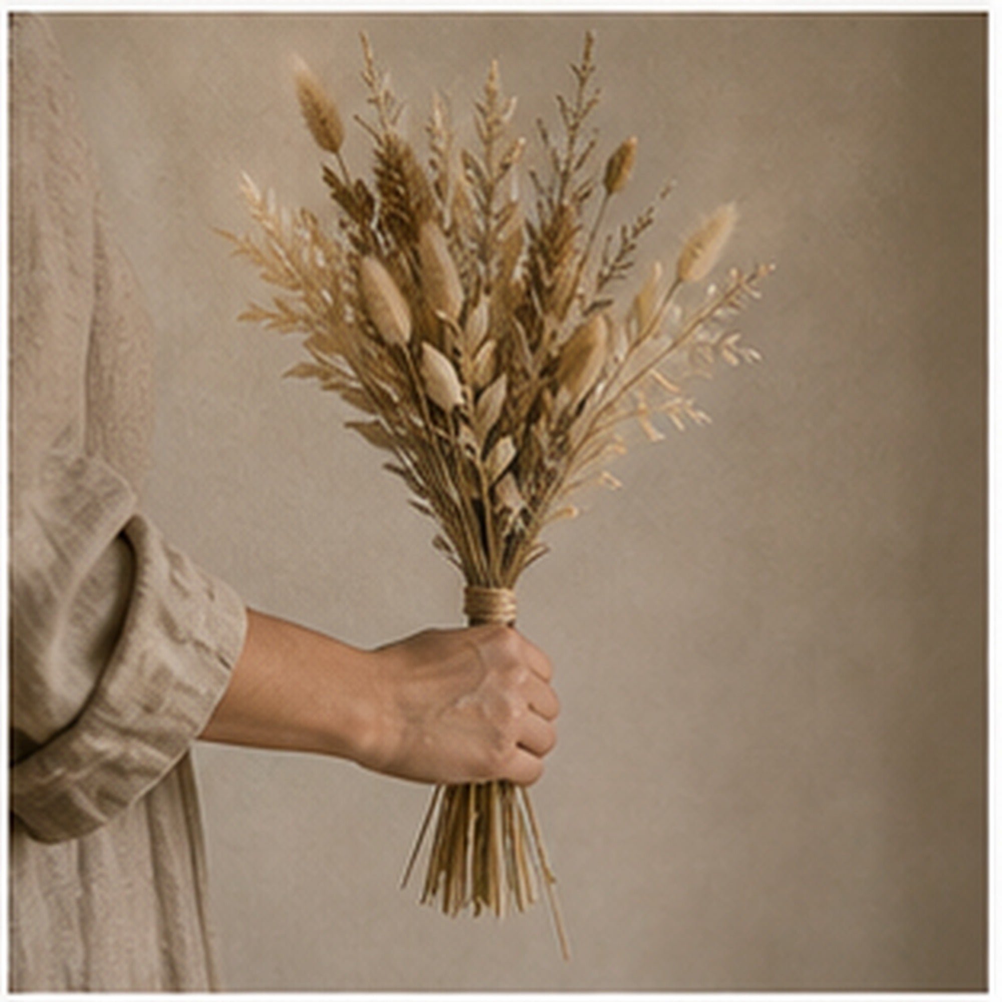 Linen Field Dried Stems Bundle